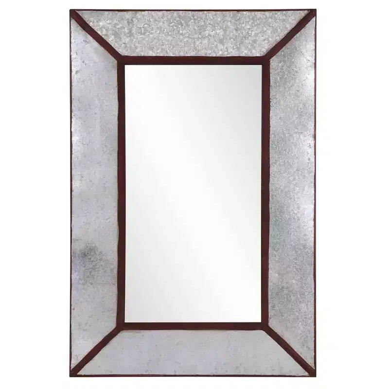 Howard Elliott 36"x24.5" Metal Framed Rectangular Rustic Accent Wall Mirror