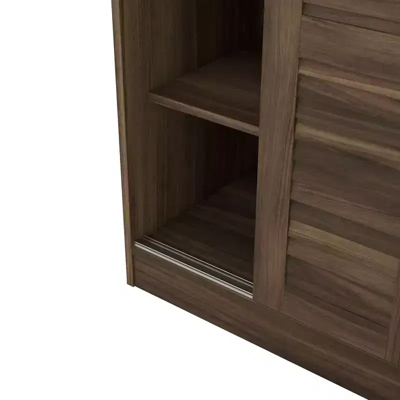 Armoire blanche à 3 portes coulissantes pour adulte seul