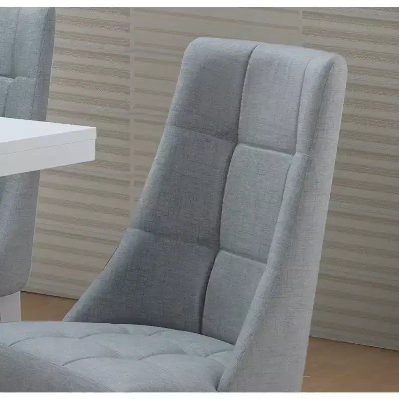 Lot de 2 chaises de salle à manger Parsons en vinyle bleu/gris