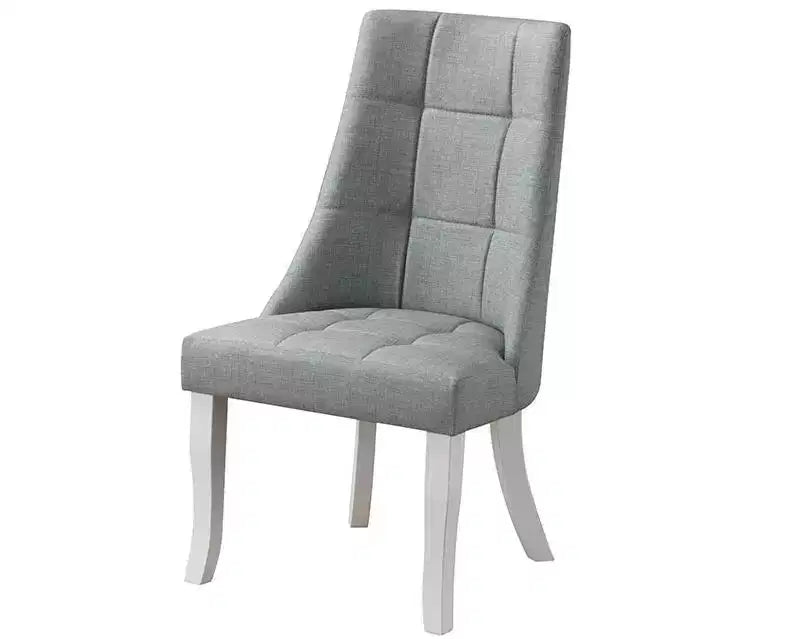 Lot de 2 chaises de salle à manger Parsons en vinyle bleu/gris