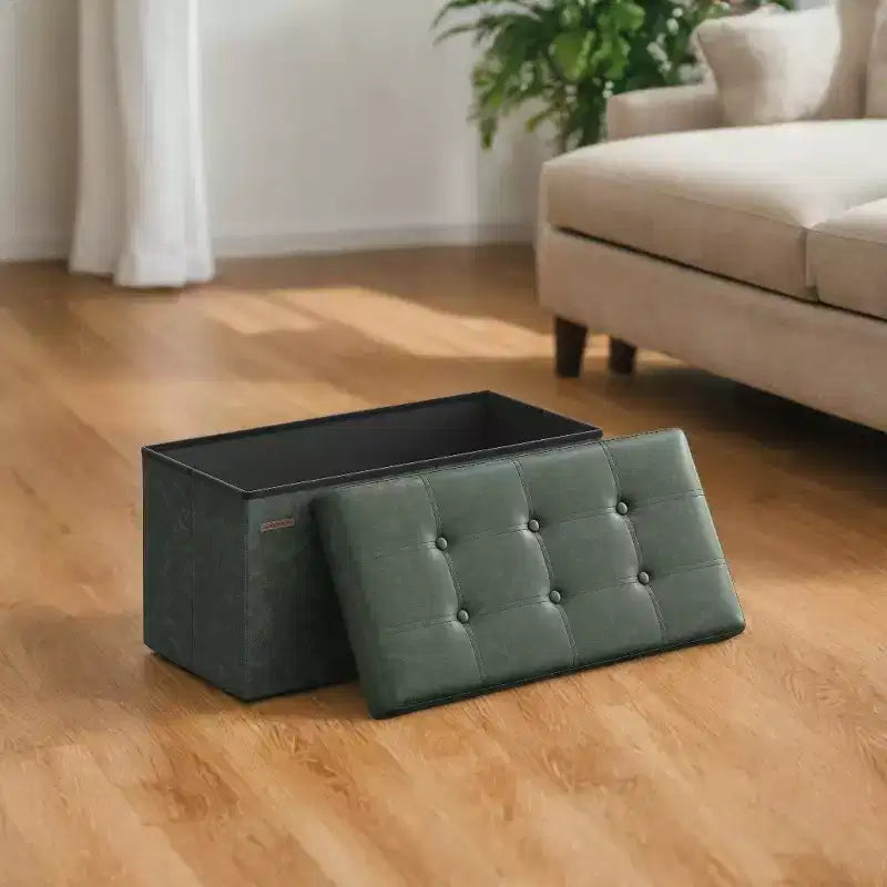 Banc de rangement en similicuir de 76 cm, 7 couleurs, 1 place