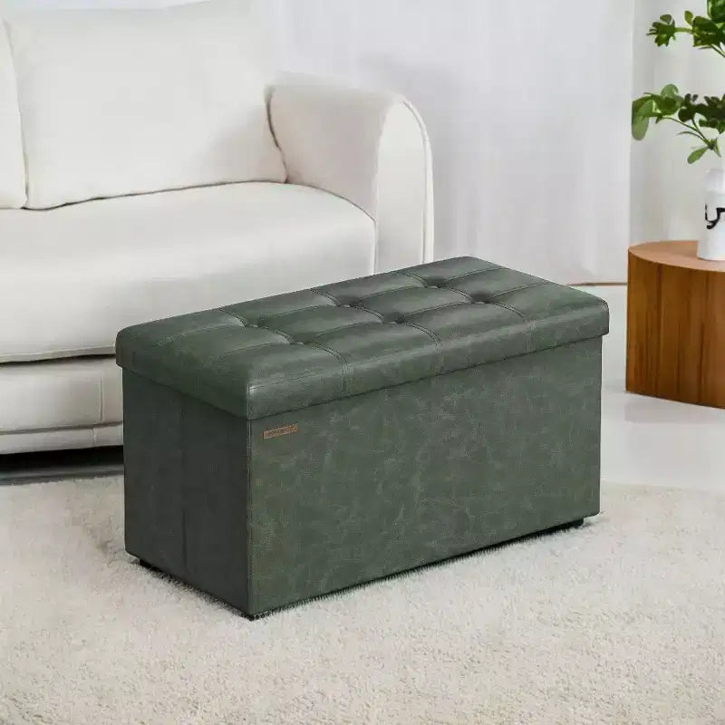 Banc de rangement en similicuir de 76 cm, 7 couleurs, 1 place