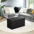 30 Storage Ottoman Bench, Ottoman with Storage, Leather Storage Bench, Hold up to 660lb for Living Room