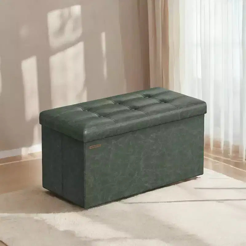 Banc de rangement en similicuir de 76 cm, 7 couleurs, 1 place