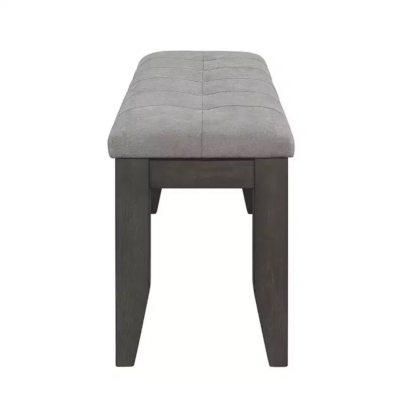 Banc de salle à manger capitonné gris foncé, 2 places, 119 cm L