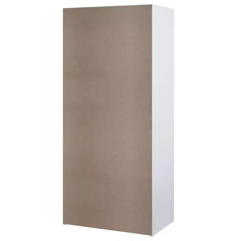 Armoire à portes coulissantes 2 battants, blanche, style contemporain, pour 2