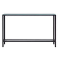 HomeRoots 56 Black Mirrored Glass Console Table
