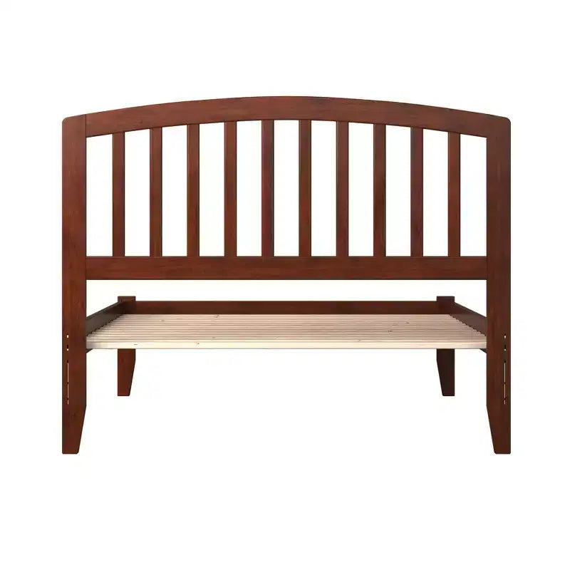 Lit plateforme en bois marron, taille double, pour 1 personne