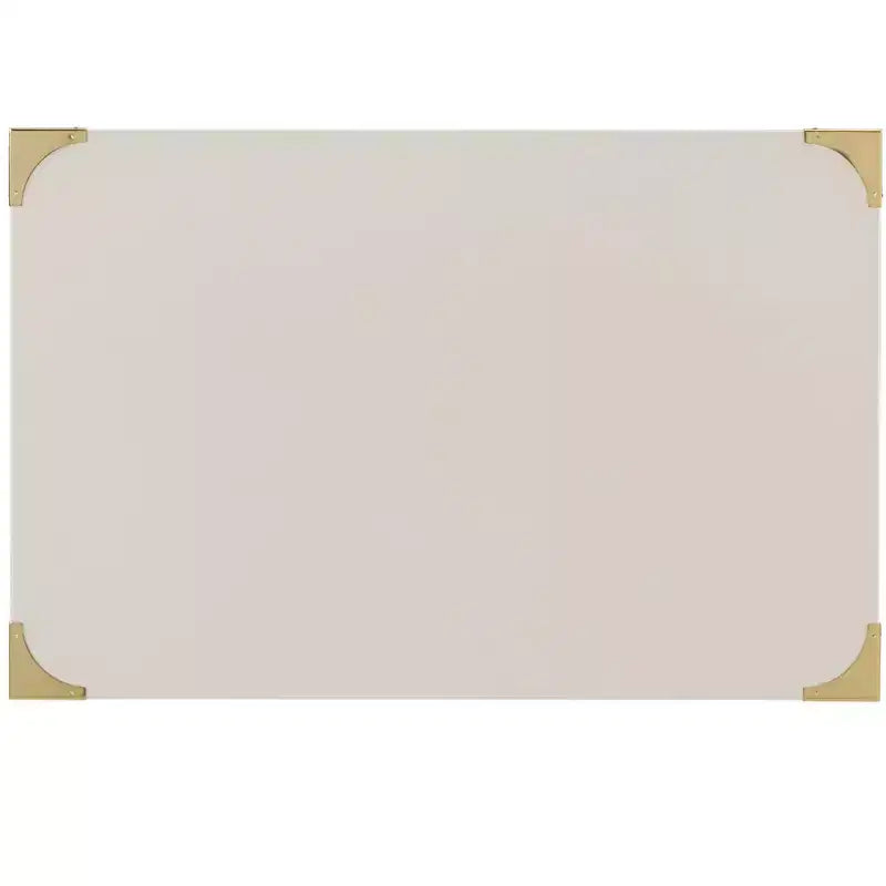 Table de chevet à 3 tiroirs Espresso/Gris/Blanc avec accents dorés