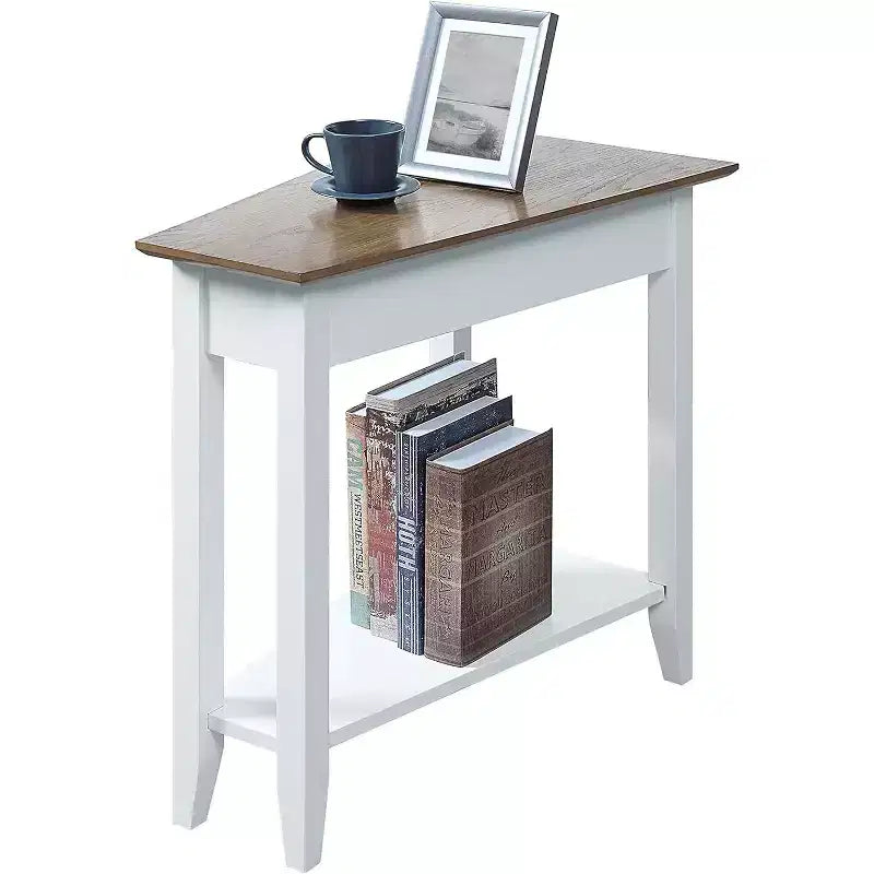 Table d'appoint ronde en bois, cerisier/bois flotté blanc, 1 pièce