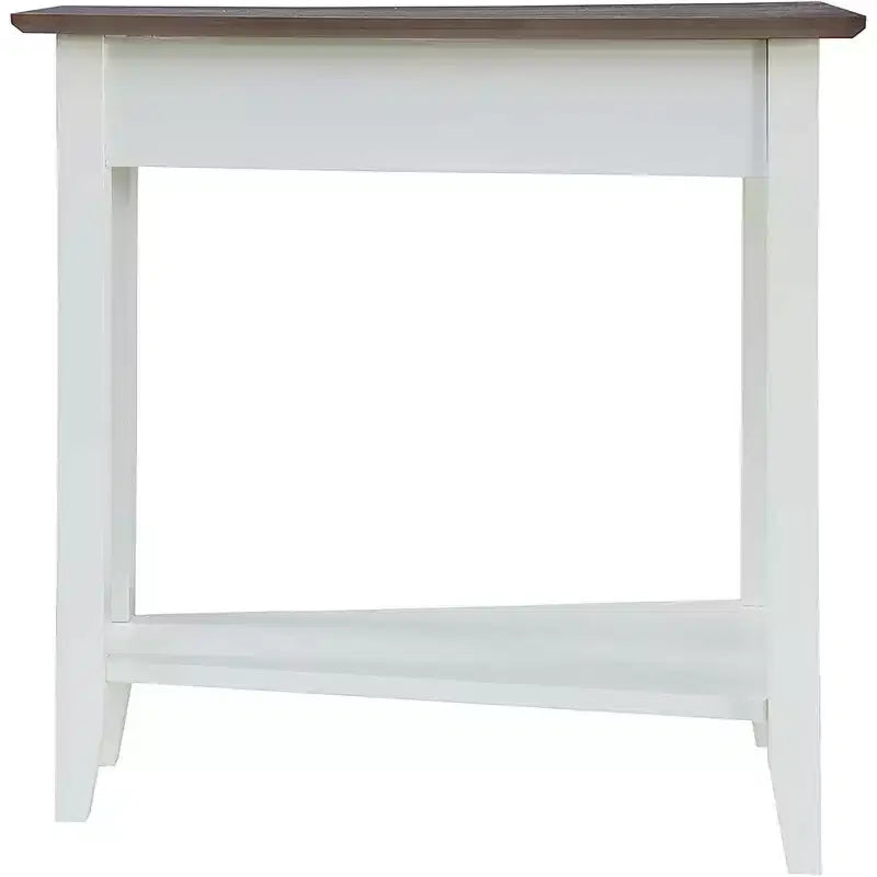 Table d'appoint ronde en bois, cerisier/bois flotté blanc, 1 pièce