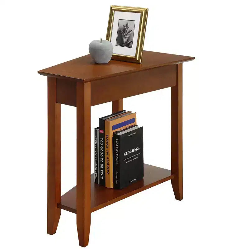 Table d'appoint ronde en bois, cerisier/bois flotté blanc, 1 pièce