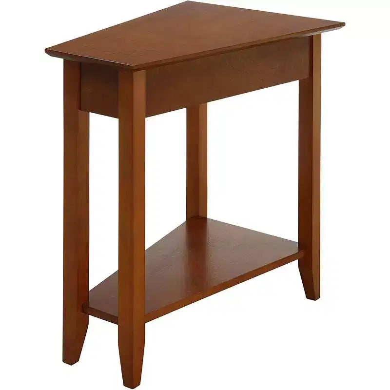 Table d'appoint ronde en bois, cerisier/bois flotté blanc, 1 pièce
