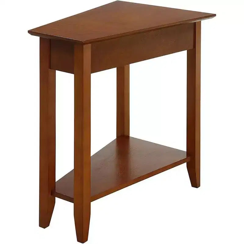 Table d'appoint ronde en bois, cerisier/bois flotté blanc, 1 pièce
