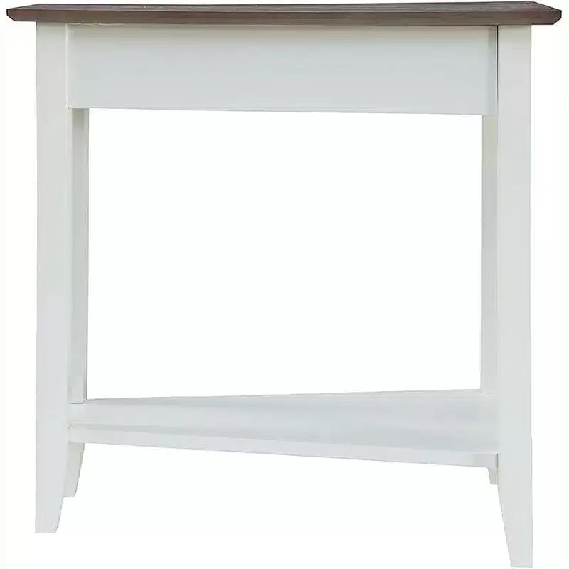 Table d'appoint ronde en bois, cerisier/bois flotté blanc, 1 pièce