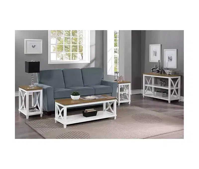 Table d'appoint rectangulaire en bois noir/blanc Driftwood, 1 pièce