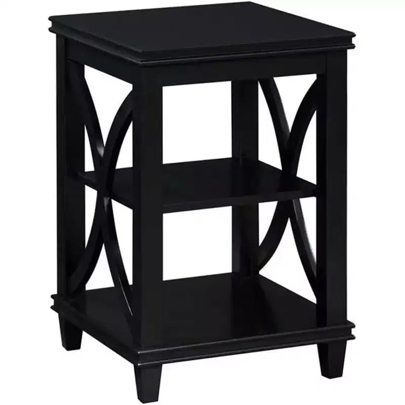 Table d'appoint rectangulaire en bois noir/blanc Driftwood, 1 pièce
