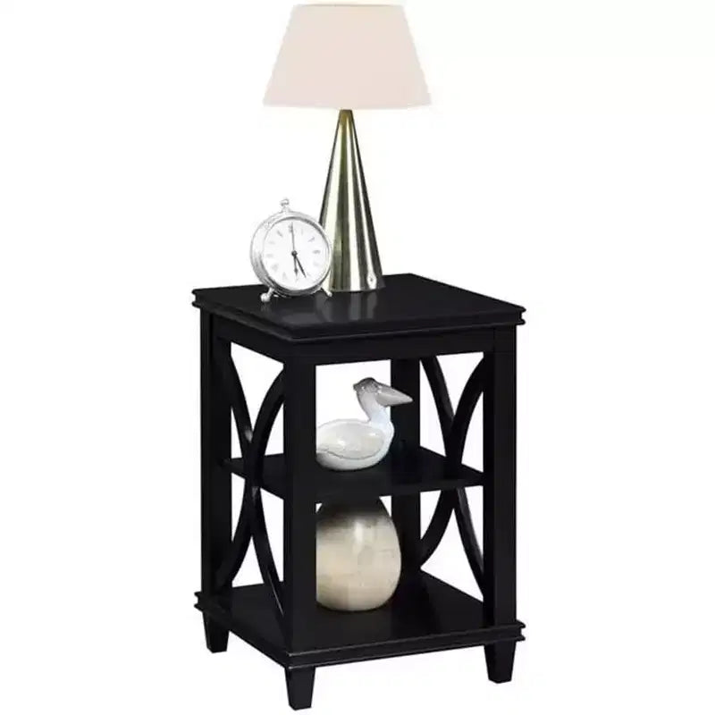 Table d'appoint rectangulaire en bois noir/blanc Driftwood, 1 pièce