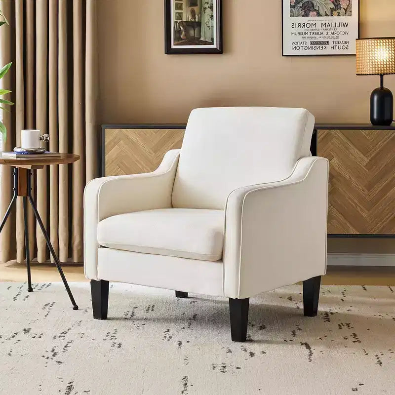 Fauteuil d'appoint rembourré gris/vert, 1 place