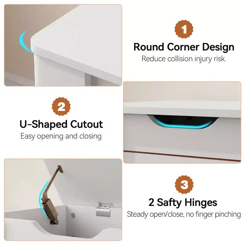 Banc de rangement en bois blanc à roulettes, 2 places, étagère à chaussures 12 paires