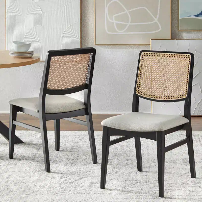 Ensemble de salle à manger rond noir et gris, 4 places, 5 pièces