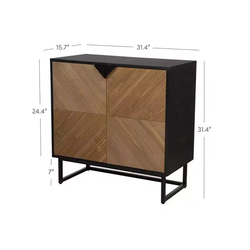 Console en bois noir avec rangement, ensemble de 2