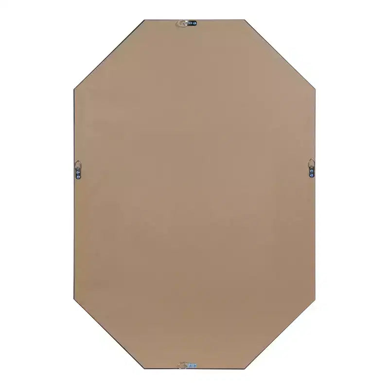 Miroir mural octogonal allongé noir et or – 38" x 26"