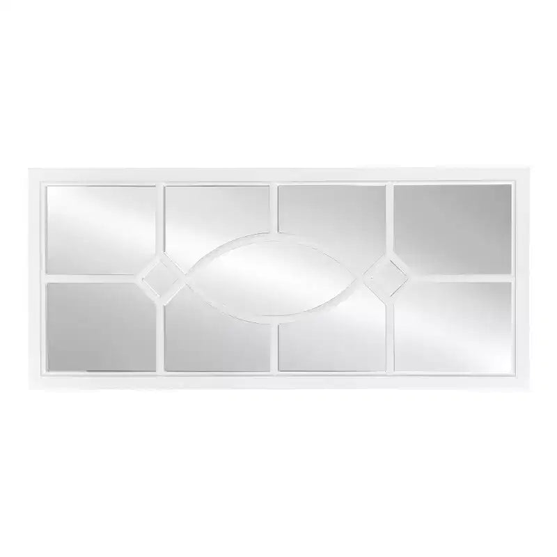 Miroir mural encadré noir / marron / blanc brillant, usage unique