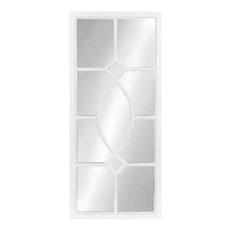 Miroir mural encadré noir / marron / blanc brillant, usage unique