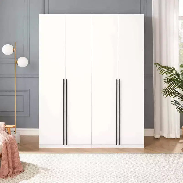 Armoire double porte pour adultes - brun doré / gris rustique / blanc (lot de 2)