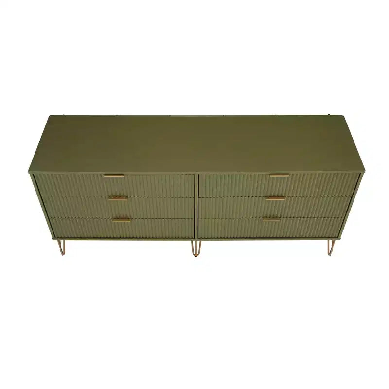 Commode double 6 tiroirs blanc/gris et gris pour 1 personne